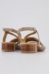 Elastic Closure Heel Strap Leather Sandals