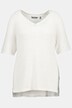 pullover, bandjesgaren, V-hals, korte mouwen