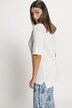 pullover, bandjesgaren, V-hals, korte mouwen
