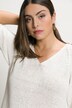 pullover, bandjesgaren, V-hals, korte mouwen