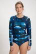 Maillot de bain, protection UV 50+, bonnets souples, col montant, manches longues