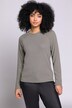 Sweatshirt, Statement Band, Stehkragen, Langarm