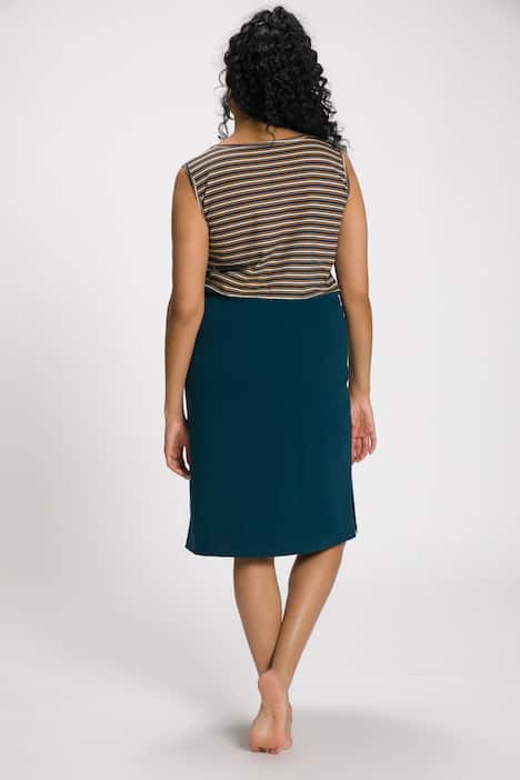 Nachthemd, Ringel, Rundhals, ärmellos