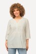 Tunique à tissu texturé, avec dentelle, ligne A et manches 3/4
