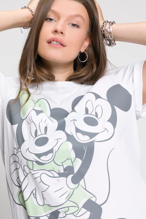 T-shirt z Myszką Miki, oversized, okrągły dekolt, krótki rękaw