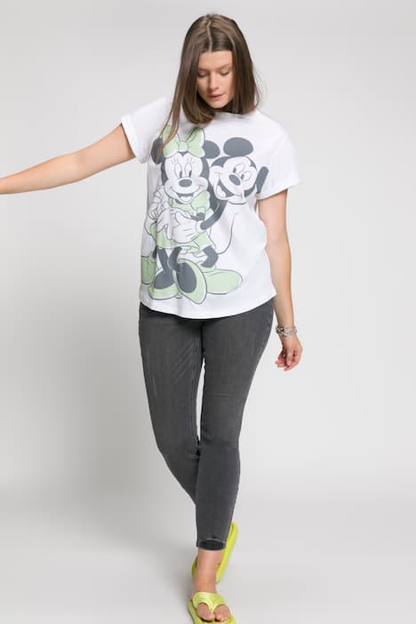 T-shirt z Myszką Miki, oversized, okrągły dekolt, krótki rękaw