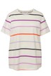 Dlouhé tričko, kulatý výstřih, krátké rukávy, proužky