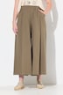 Eco Cotton Wide Leg Elastic Waist Cropped Pants