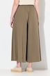 Eco Cotton Wide Leg Elastic Waist Cropped Pants