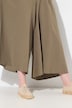 Eco Cotton Wide Leg Elastic Waist Cropped Pants