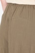 Eco Cotton Wide Leg Elastic Waist Cropped Pants