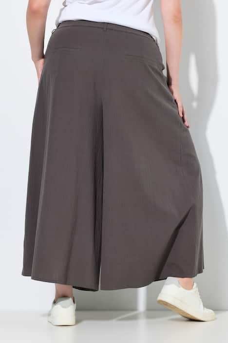 Pantalon 7/8 en coton bio. Jambe large et taille élastique