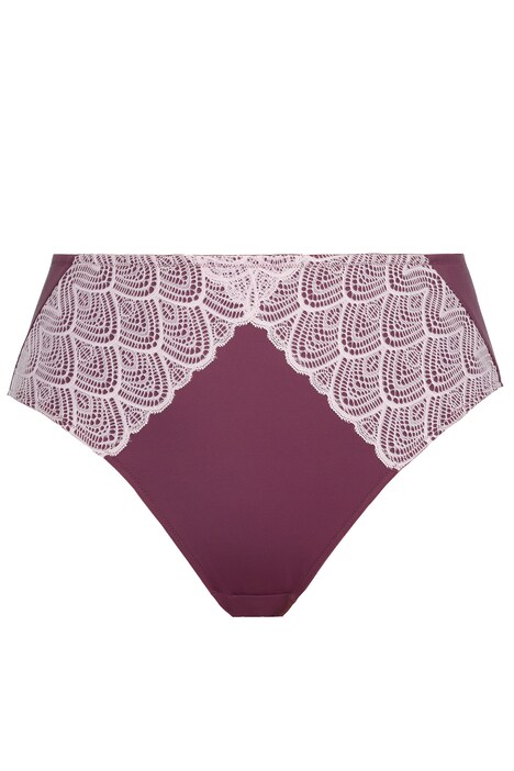 Kalhotky, dvoutónové mikrovlákno, krajka, vysoký pas