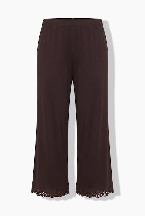 Pyjama, opengewerkt borduursel, korte mouw, modalmix
