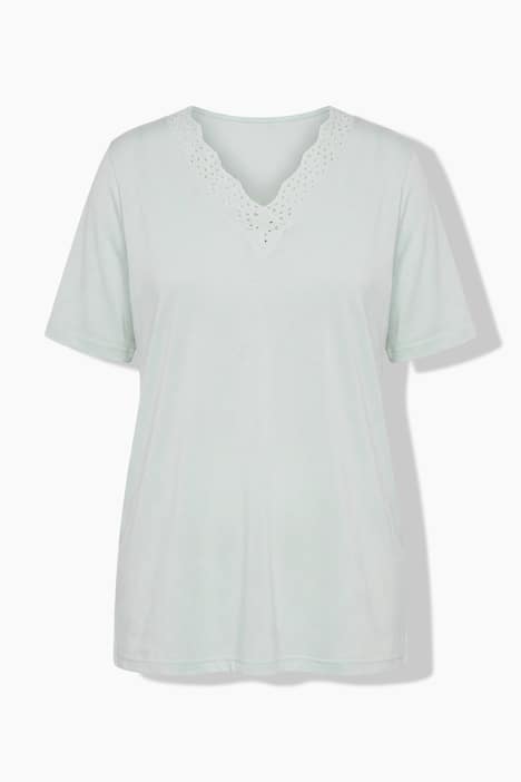 Pyjama, Lochstickerei, Halbarm, Modalmix