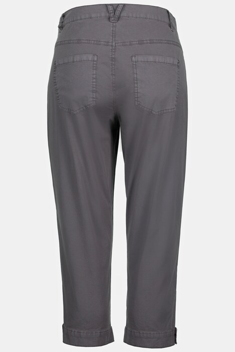 Caprihose Tina, 5-Pocket-Schnitt, Saumschlitze, Zipper