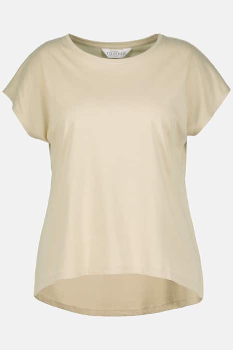 T-Shirt, Rundhals, überschnittene Schultern