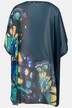 Butterfly Wings Placement Print Chiffon Cover-Up Caftan Tunic