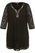 Tunika, krajka, perly, A střih, výstřih do V, 3/4 rukávy