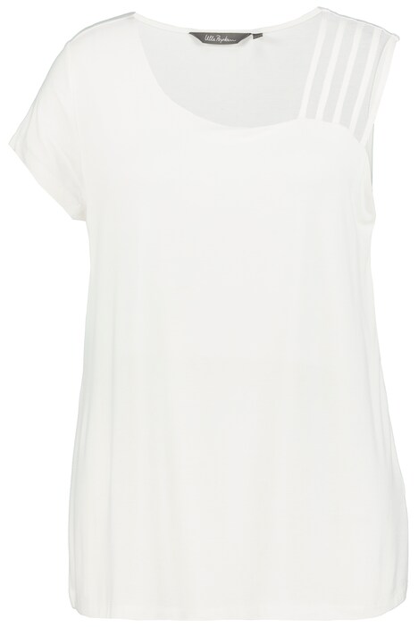 Tričko, Classic, asymetrický výstřih, hrníčkové rukávy