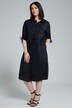 Subtle Shimmer Button Front Lyocell Shirt Dress