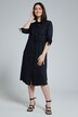 Subtle Shimmer Button Front Lyocell Shirt Dress