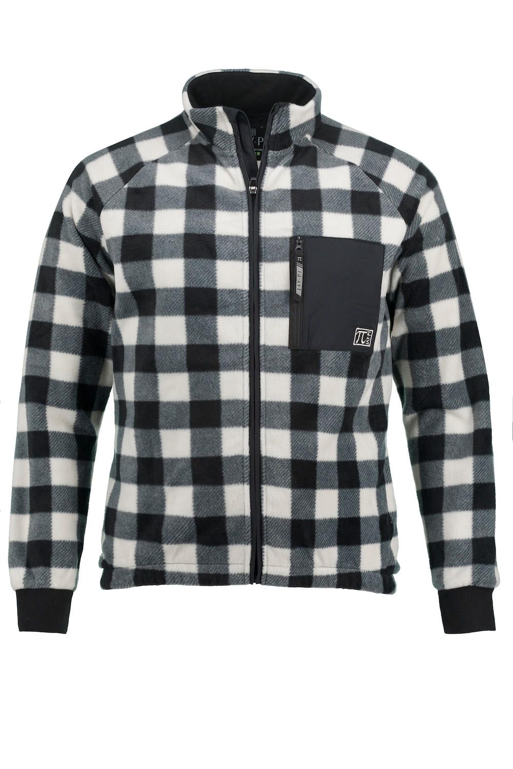 Stora storlekar JAY PI-teddyjacka, Her, svart, storlek: XXL, Polyester, JAY-PI