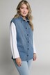 Button Front Stretch Denim Vest