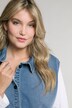 Button Front Stretch Denim Vest