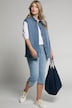 Button Front Stretch Denim Vest