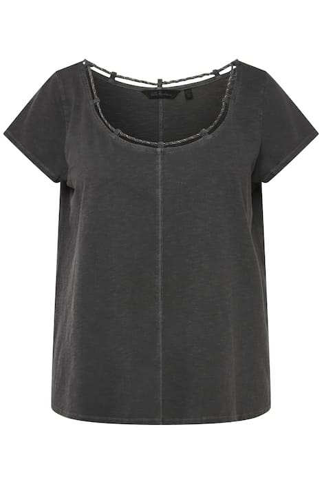 Tričko, šňůrka, A střih, kulatý výstřih, krátké rukávy