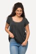 Twisted Cord Detail Round Neck A-line Fit Tee