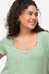 Twisted Cord Detail Round Neck A-line Fit Tee
