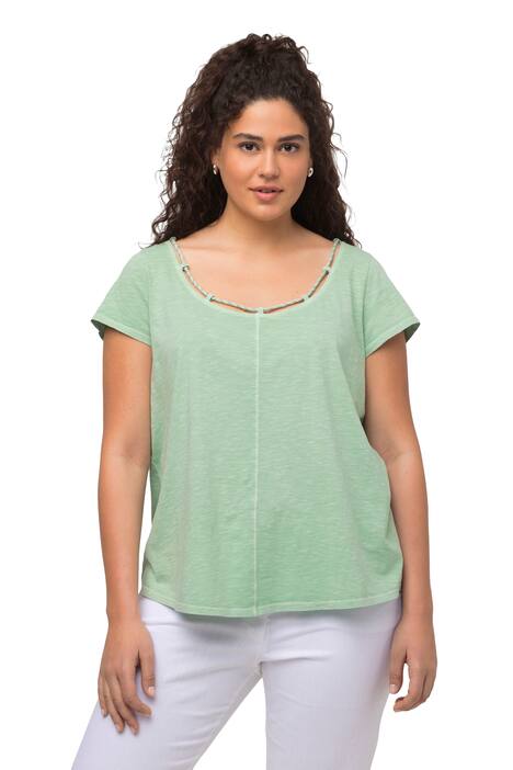 Tričko, šňůrka, A střih, kulatý výstřih, krátké rukávy