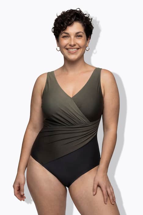 Badeanzug, Farbverlauf, Drapierung, Softschalen