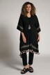 Kimono, coutures fantaisie, base à pointes, encolure V, manches courtes