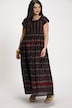 Ethnic Stripes Smocked Bodice Maxi Dress