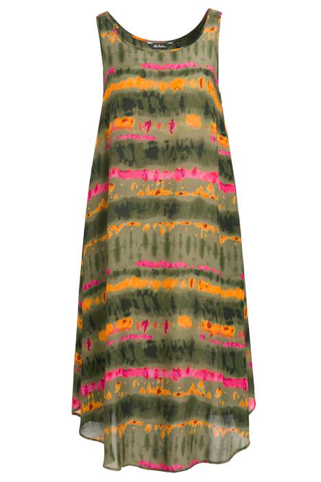 Midi šaty, batikované pruhy, kulatý výstřih, bez rukávů