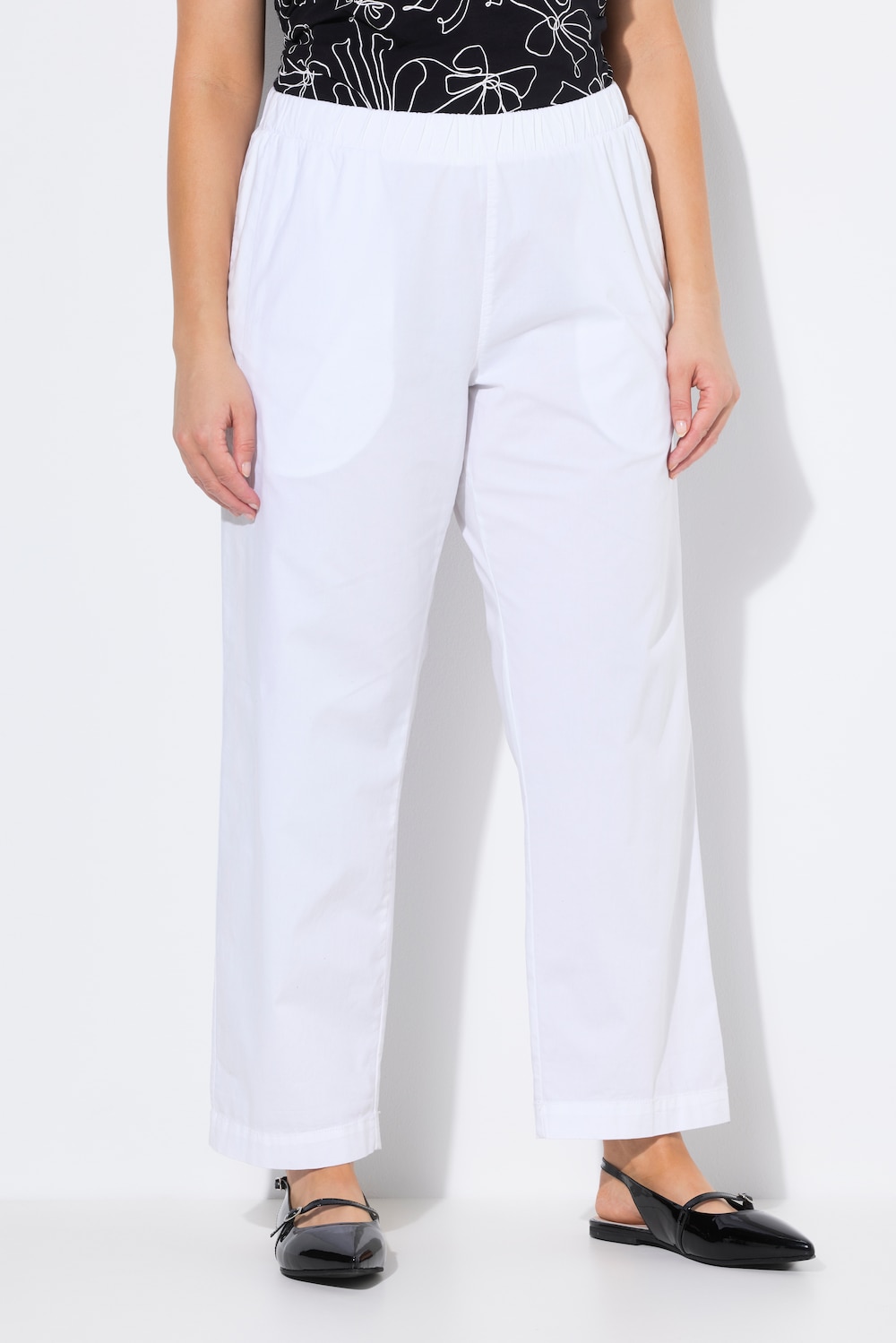 Große Größen 7/8-Chinohose Ruby, Damen, weiß, Größe: 46, Baumwolle, Ulla Popken