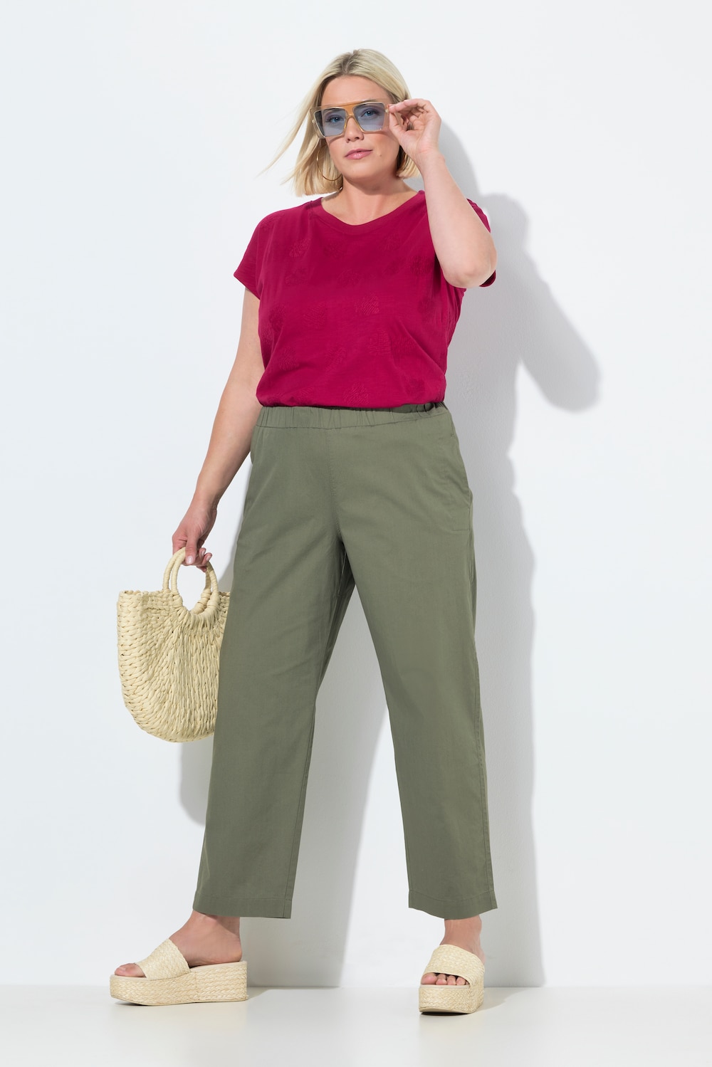 Große Größen 7/8-Chinohose Ruby, Damen, braun, Größe: 56, Baumwolle, Ulla Popken