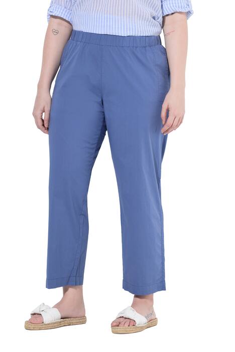 7/8 chino kalhoty Ruby, elastický pas, široké rovné nohavice