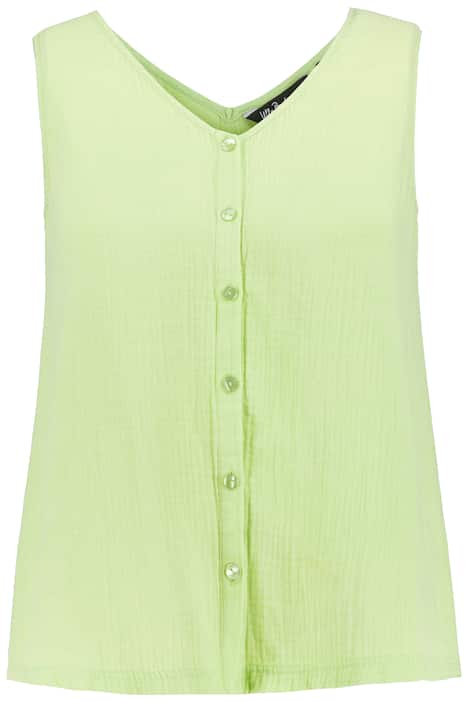 Halenkový top, bublinková struktura, výstřih do V, bez rukávů