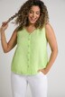 Halenkový top, bublinková struktura, výstřih do V, bez rukávů