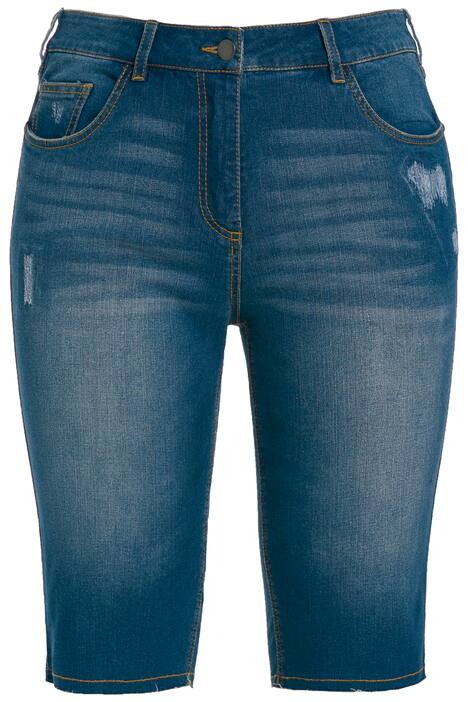 Džínové šortky Sarah, třásně, úzké nohavice, vysoký pas