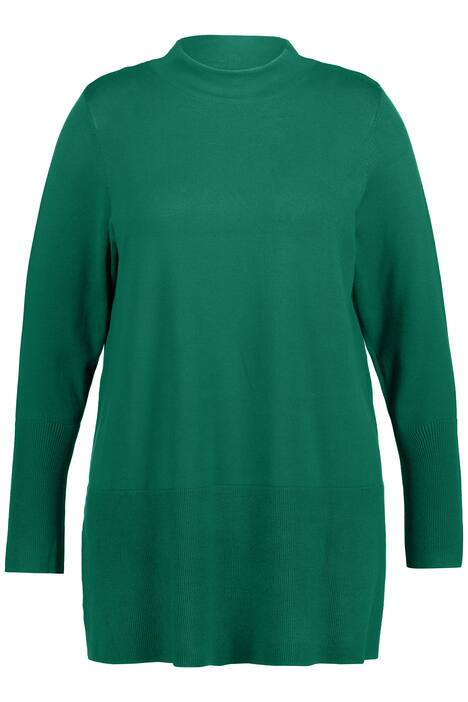 Dlouhý svetr, A střih, stojáček, dlouhé rukávy