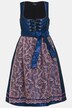 Fest-dirndl, blomster-jacquard, firkantet halsudskæring, ærmeløs