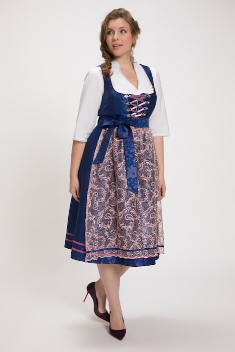 Clara Traditional Jacquard Dirndl Apron Dress | More Dresses | Dresses