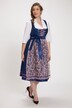 Fest-dirndl, blomster-jacquard, firkantet halsudskæring, ærmeløs