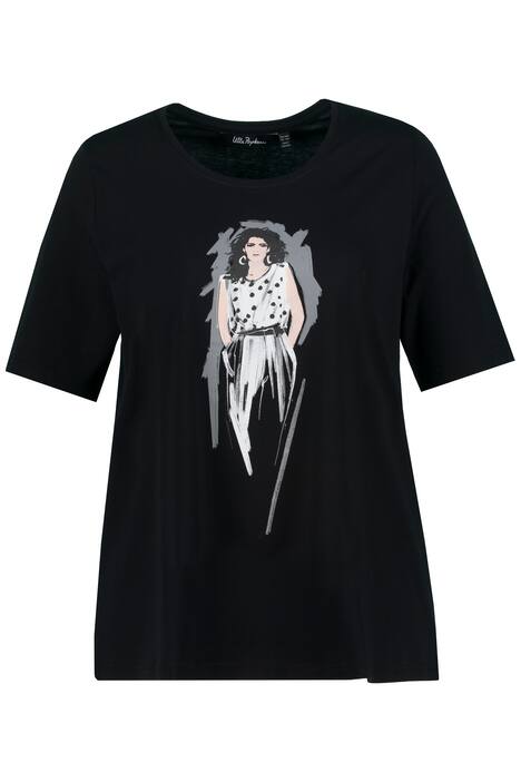 Tričko, motiv modelky, Classic, kulatý výstřih, krátké rukávy