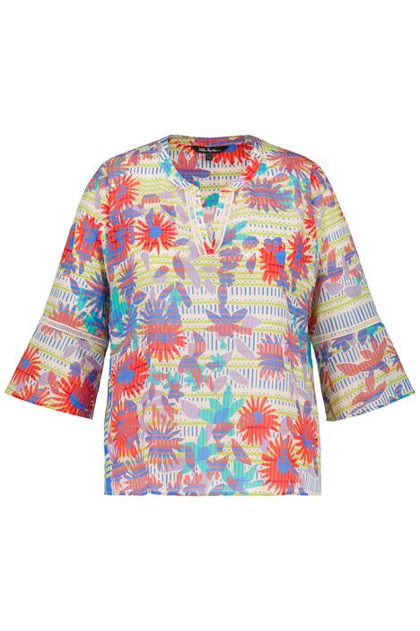 Halenka, stojáček, krajka, 3/4 rukávy